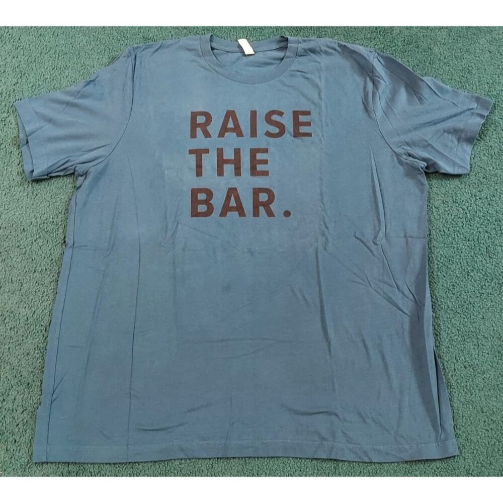 Bella+Canvas Unisex Short Sleeve 100% Cotton Tee 2XL Raise The Bar Front Graphic